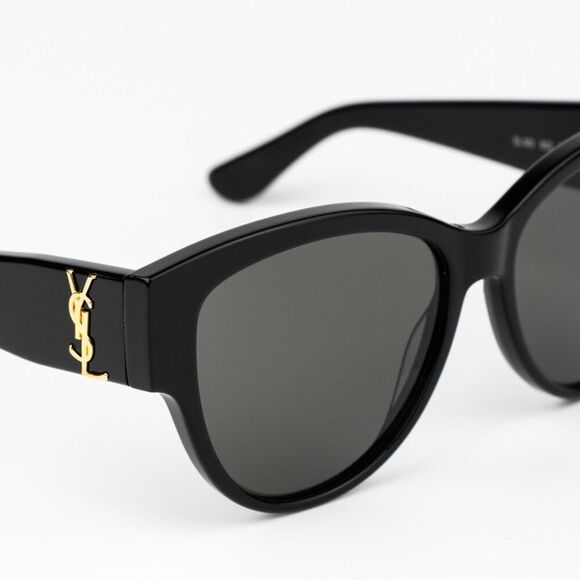 Saint Laurent Women Sunglasses Black Grey Square SLM3 002 BRAND NEW main image 10